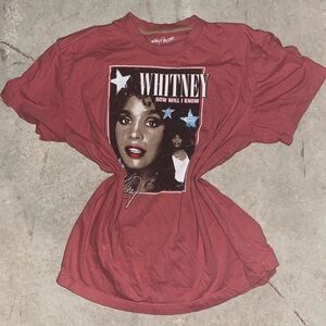 Whitney Houston Graphic Tee in Red